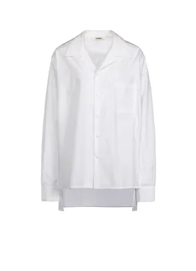 100/2 BROAD COTTON OPEN COLLAR SHIRT