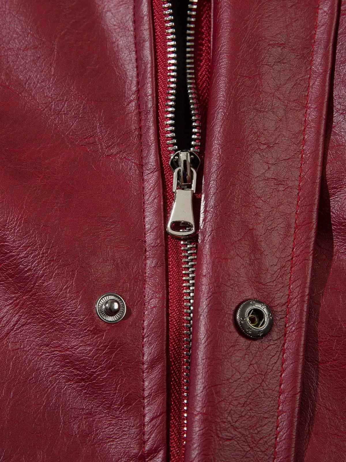 Aelfric Eden Vintage Burgundy Essential Faux Leather Jacket