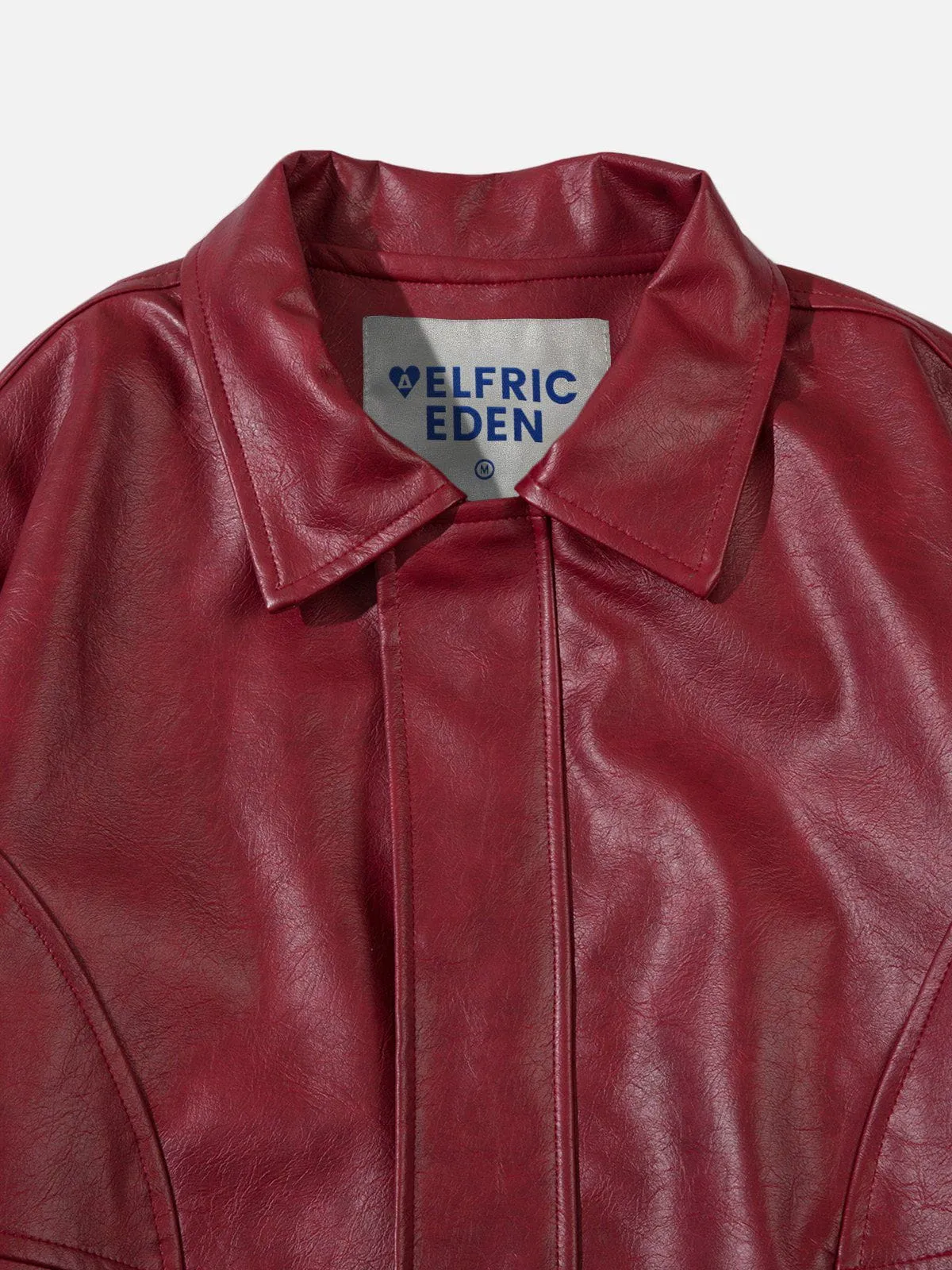 Aelfric Eden Vintage Burgundy Essential Faux Leather Jacket