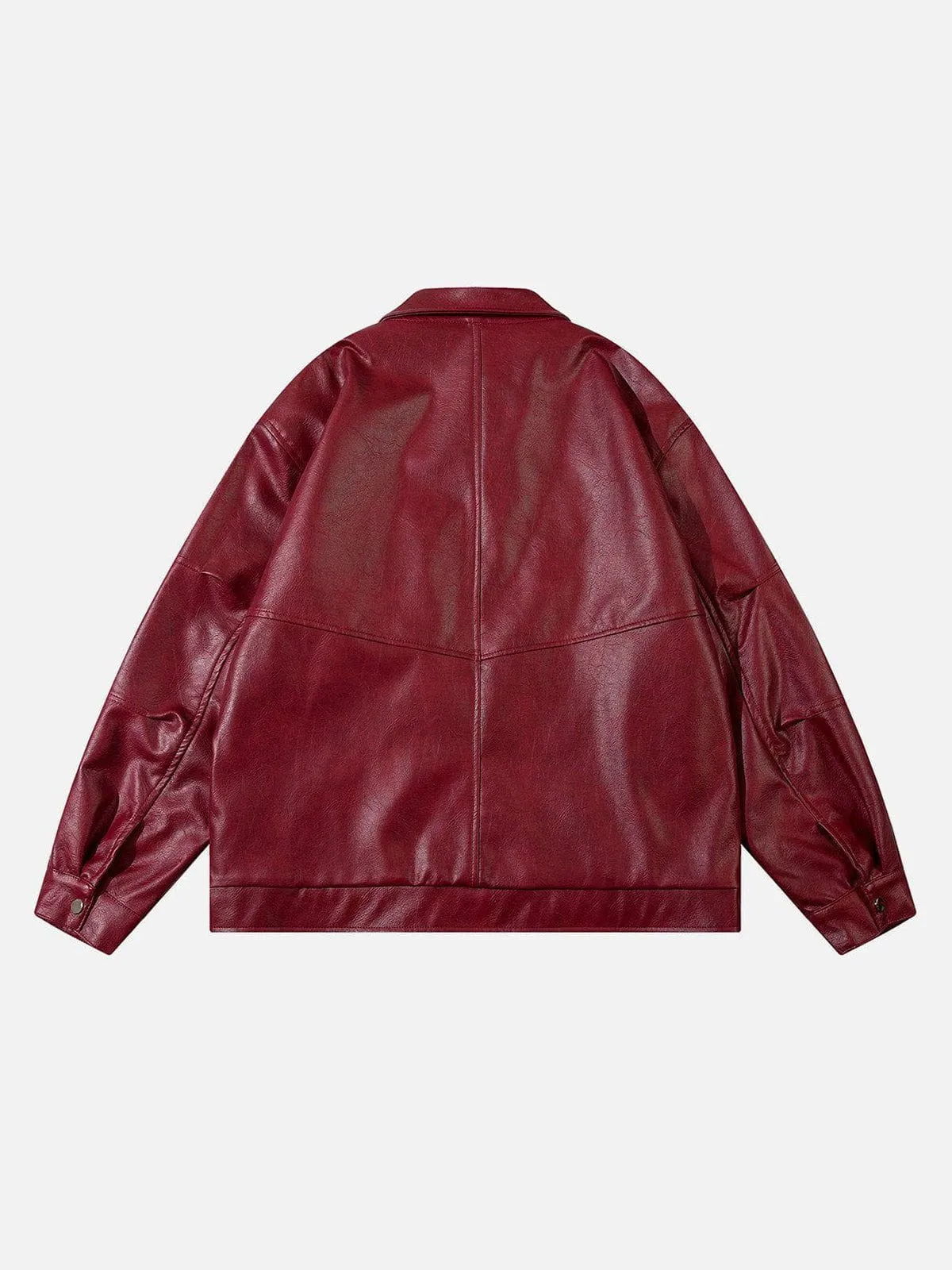 Aelfric Eden Vintage Burgundy Essential Faux Leather Jacket