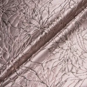 Dusty Pink Metallic Floral Abstract Cloqué