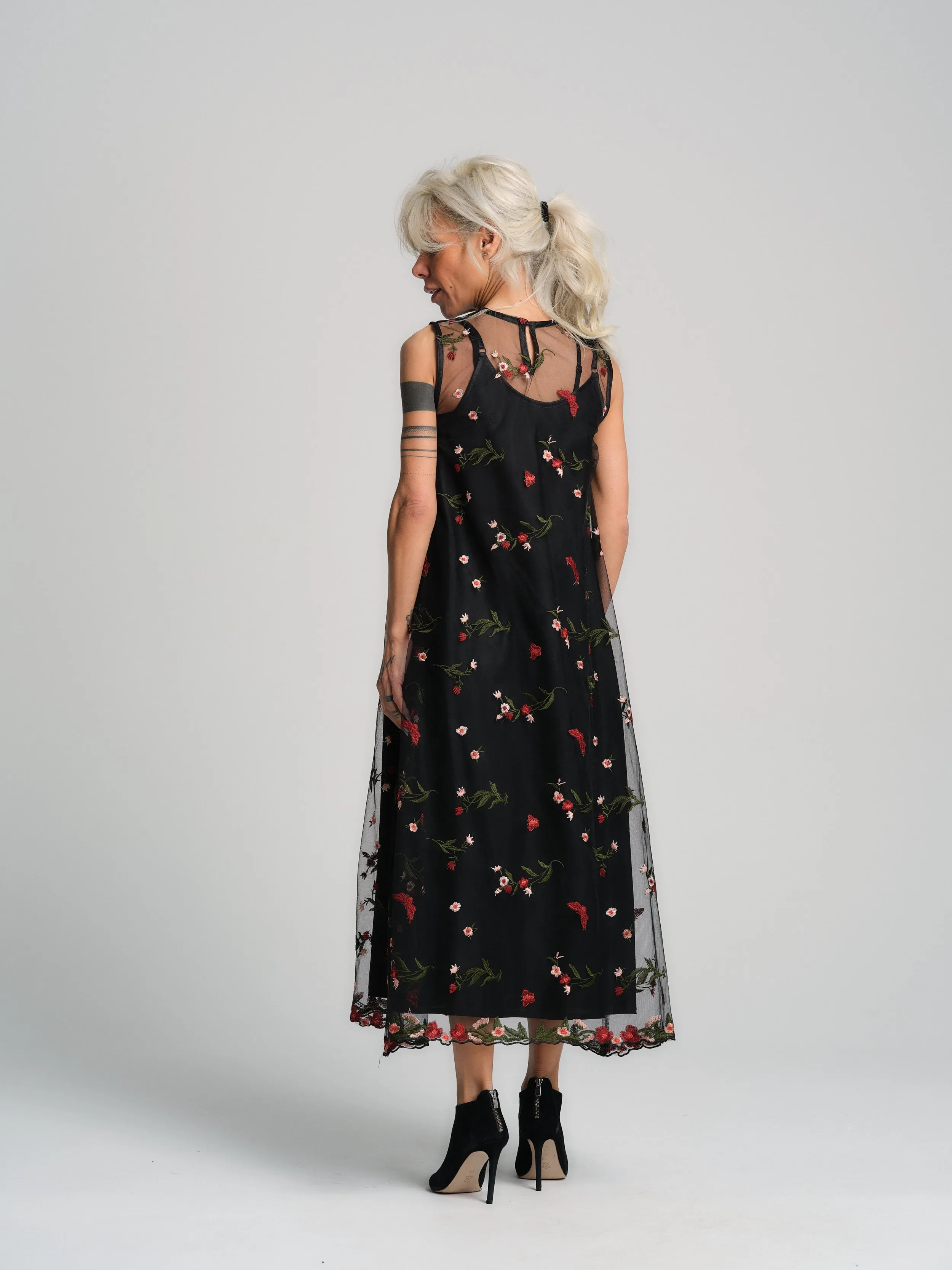 Embroidered Floral Dress