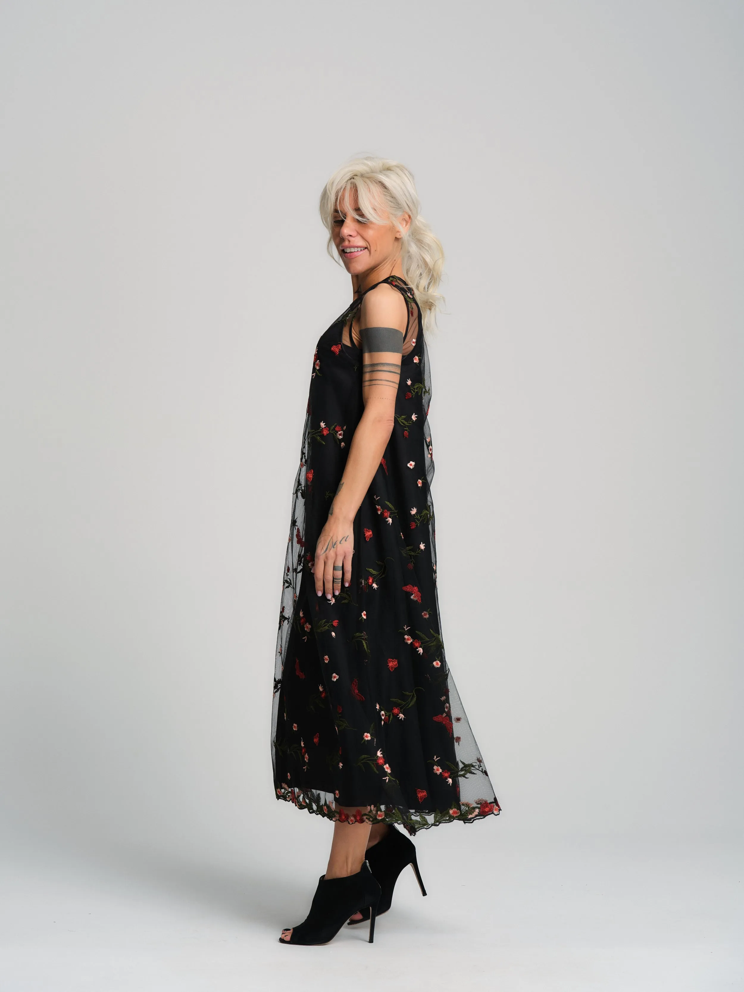 Embroidered Floral Dress
