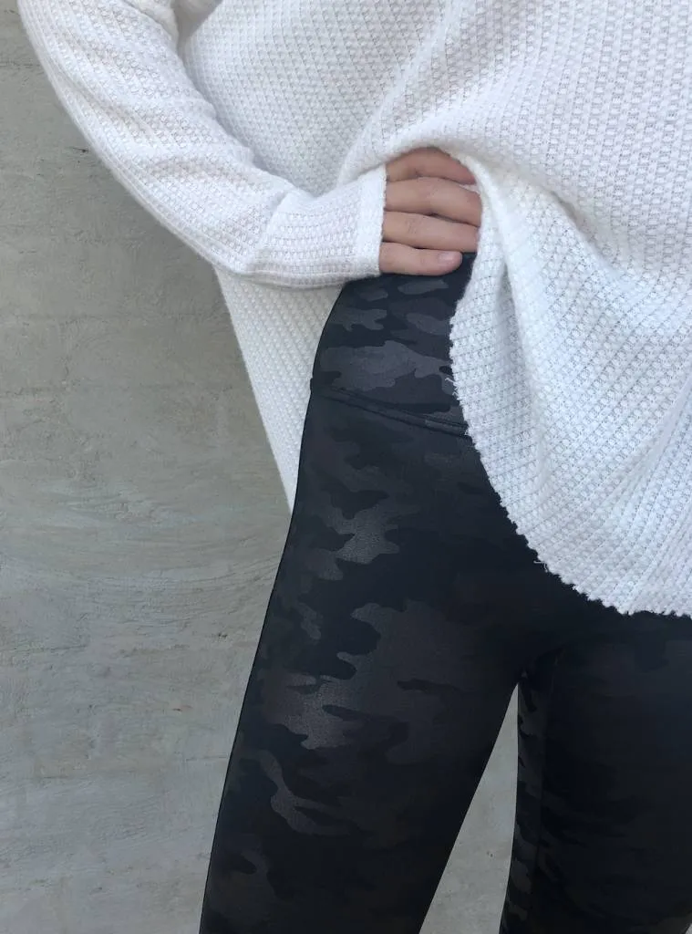 Faux Leather Camo Legging