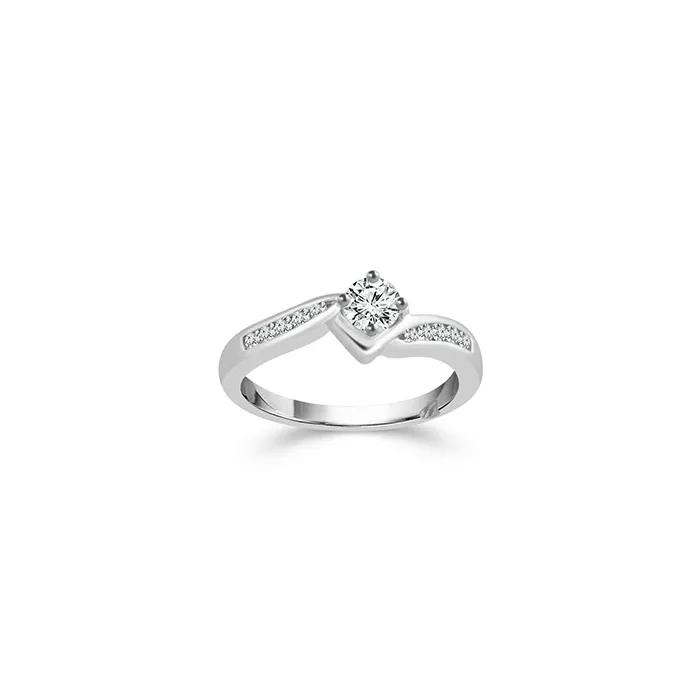 Fink's Exclusive Round Engagement Ring Set with Diamond Jacket