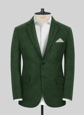 Harris Tweed Wide Herringbone Royal Green Jacket