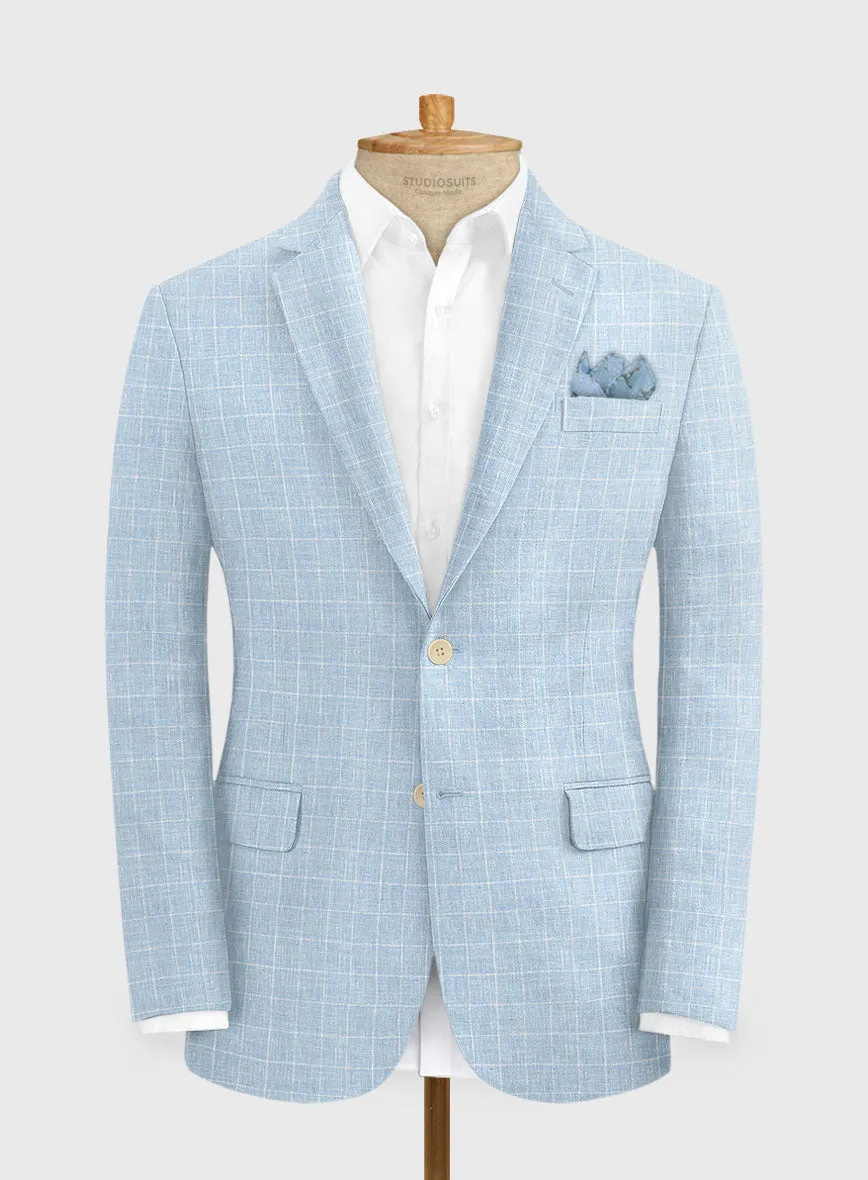 Italian Linen Lusso Blue Jacket