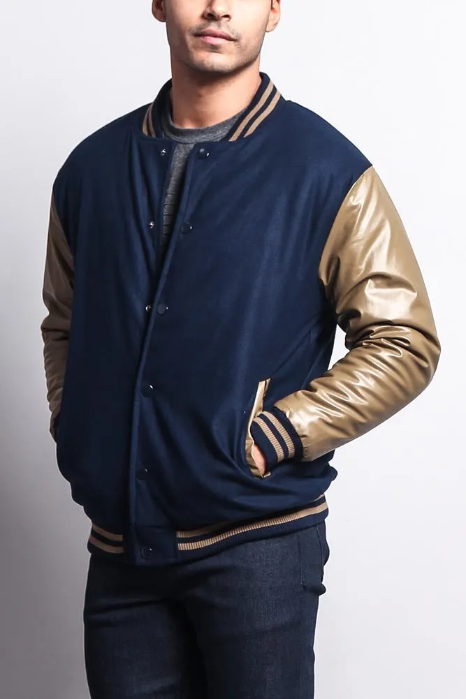 Men's Essential Letterman Varsity Jacket