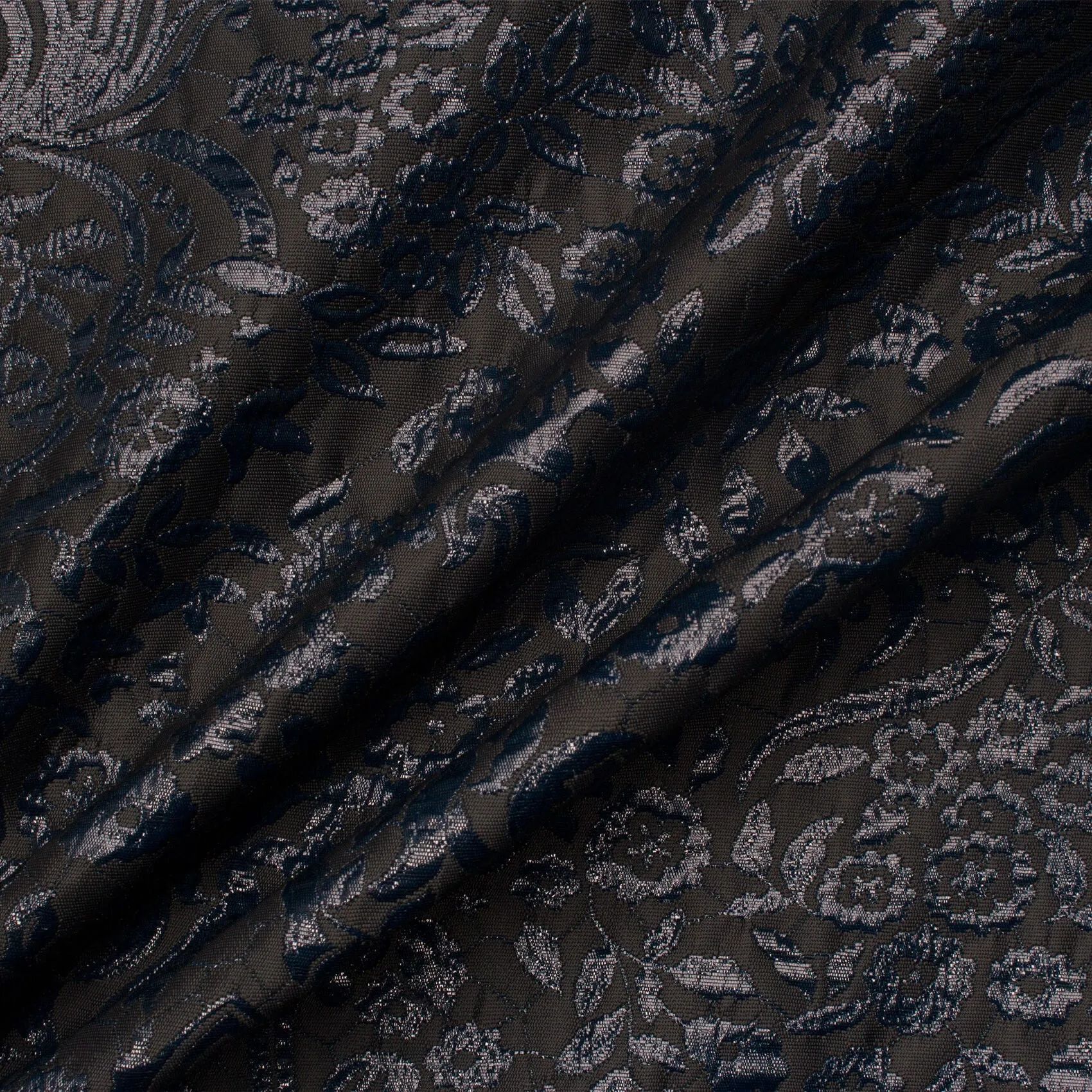 Midnight Blue Lurex Brocade