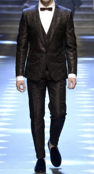 Midnight Blue Lurex Brocade