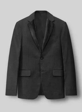 Napolean Mini Houndstooth Gray Wool Tuxedo Jacket