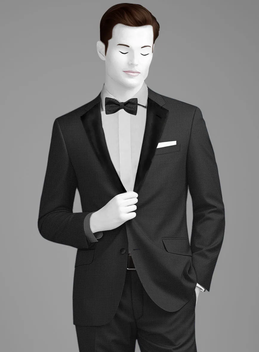 Napolean Mini Houndstooth Gray Wool Tuxedo Jacket
