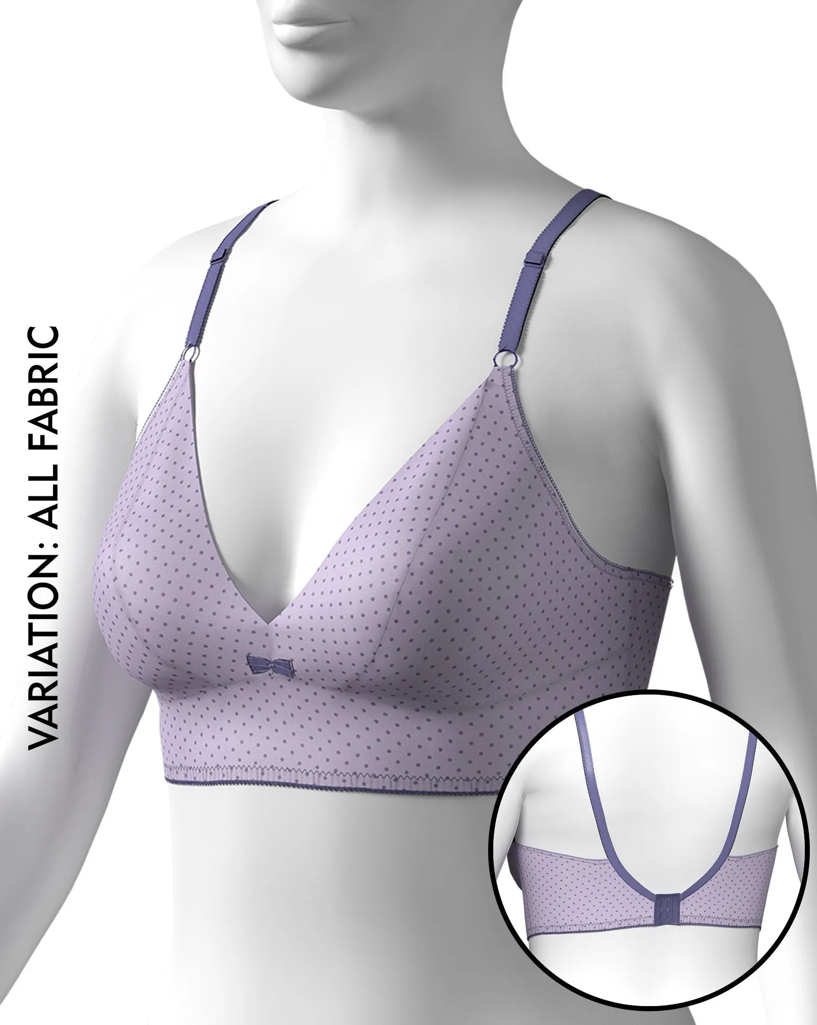 Printed "Daisy" Bralette Sewing Pattern, Sizes XS-L or XL-3XL