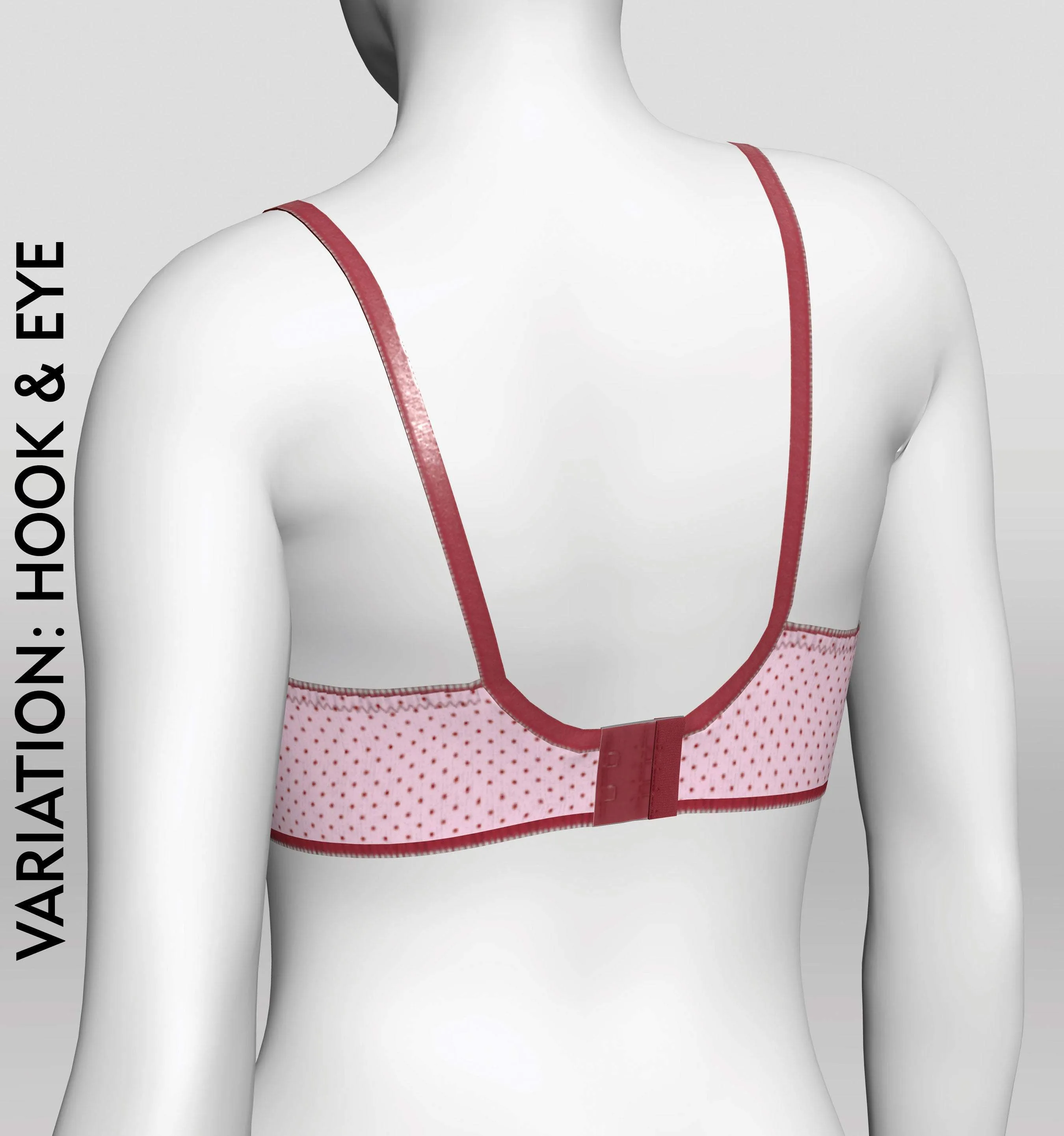 Printed "Lily" Bralette Sewing Pattern, Sizes XS-L or XL-3XL