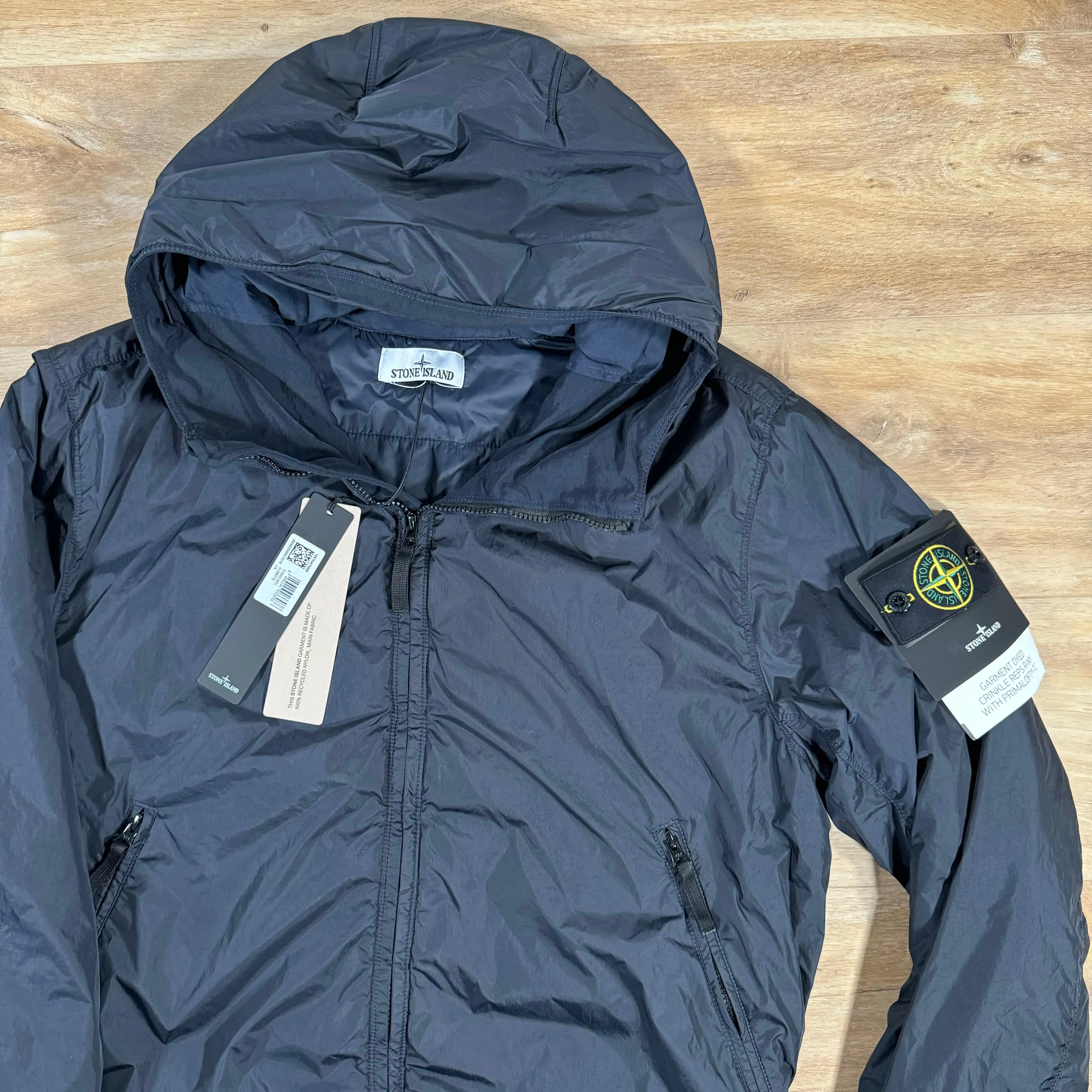 Stone Island Crinkle Reps R-NY Primaloft T-C Jacket in Navy