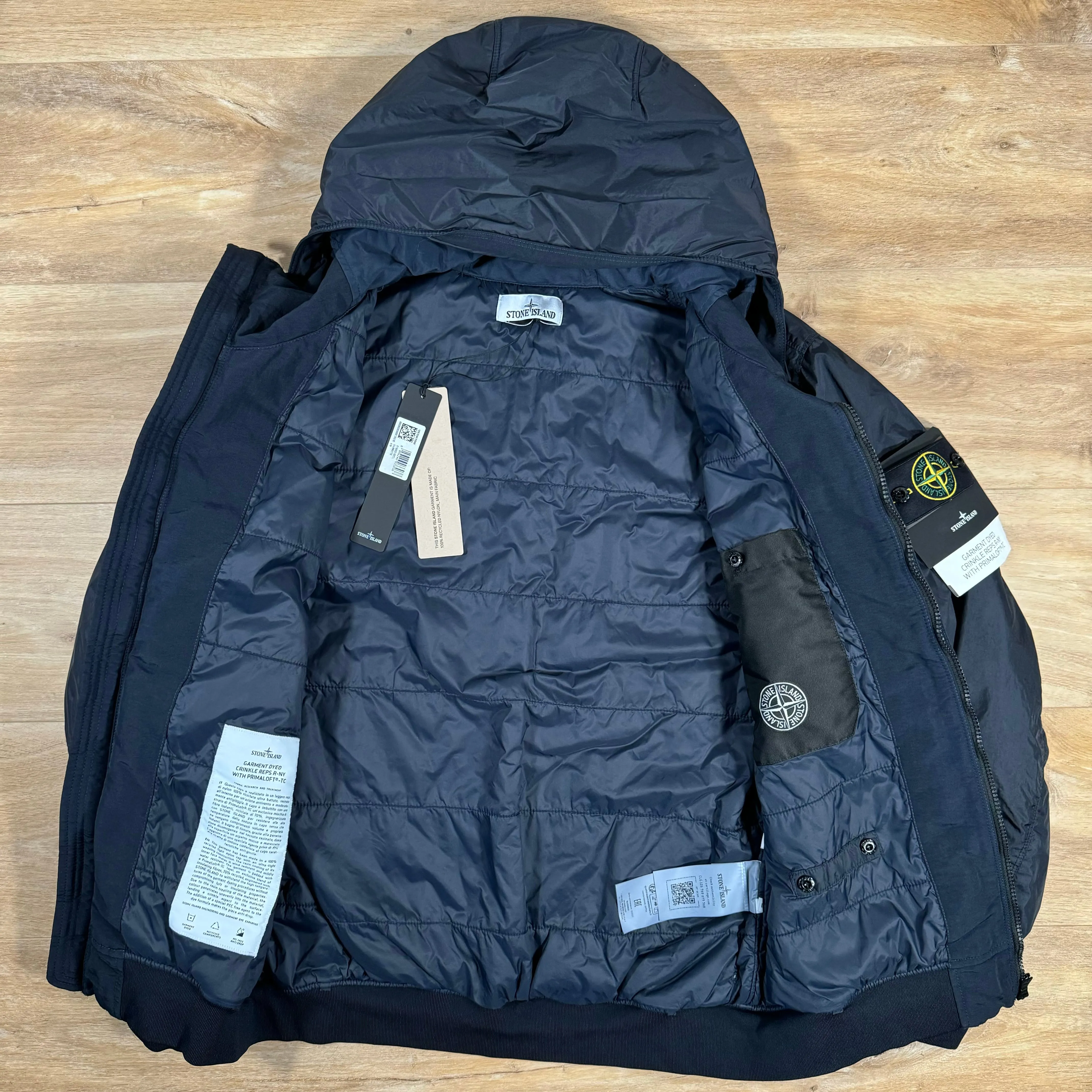 Stone Island Crinkle Reps R-NY Primaloft T-C Jacket in Navy