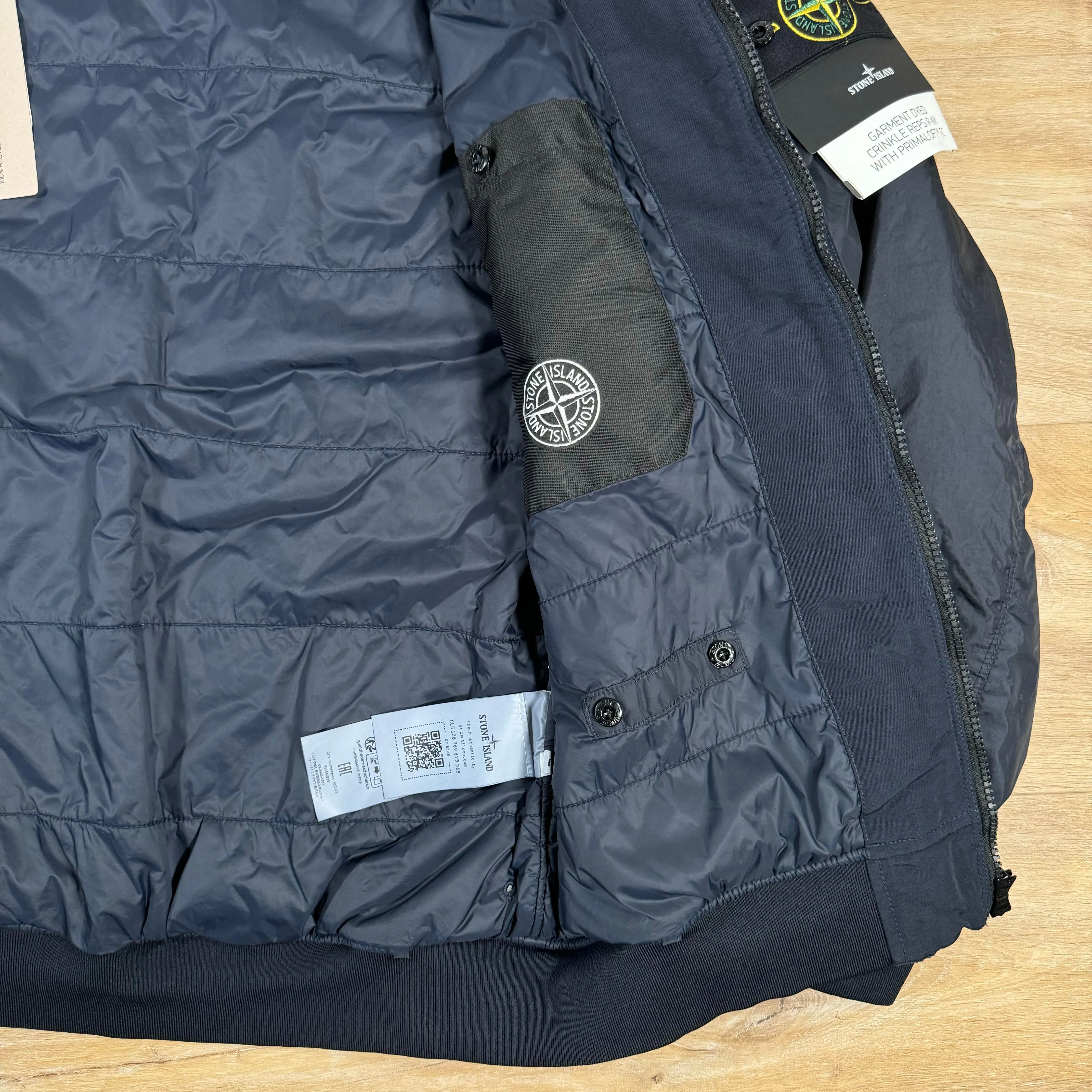 Stone Island Crinkle Reps R-NY Primaloft T-C Jacket in Navy