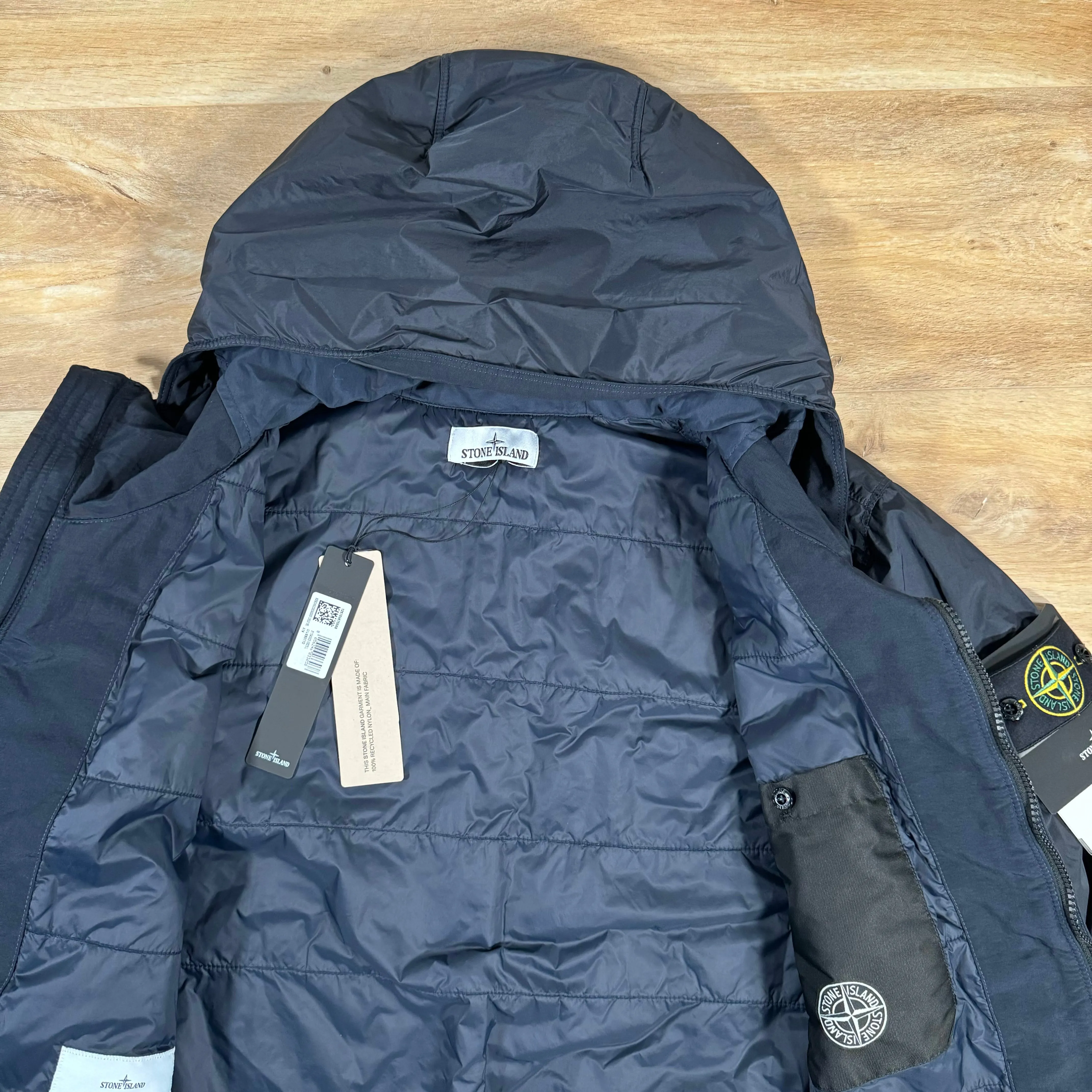 Stone Island Crinkle Reps R-NY Primaloft T-C Jacket in Navy