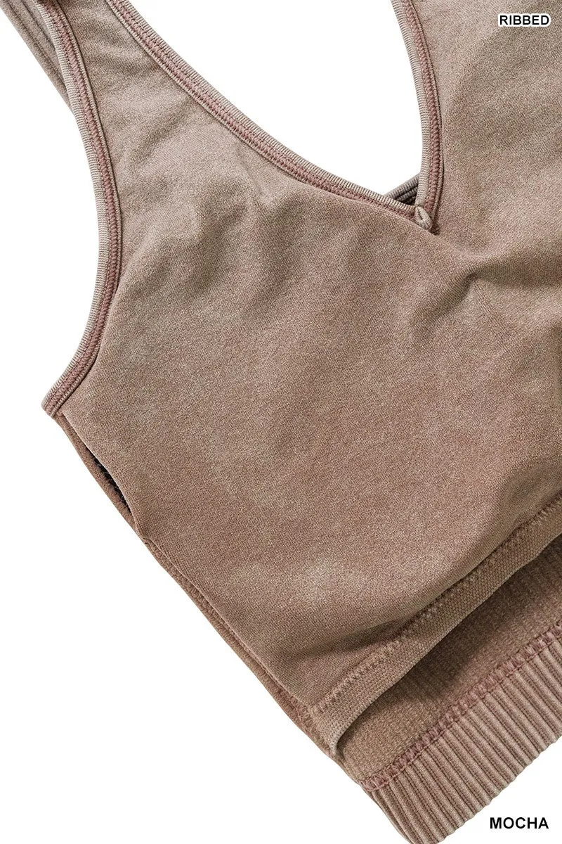 Washed Ribbed Bralette #175